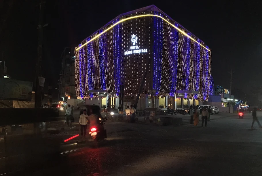 Hotel Grand Heritage Daman at night